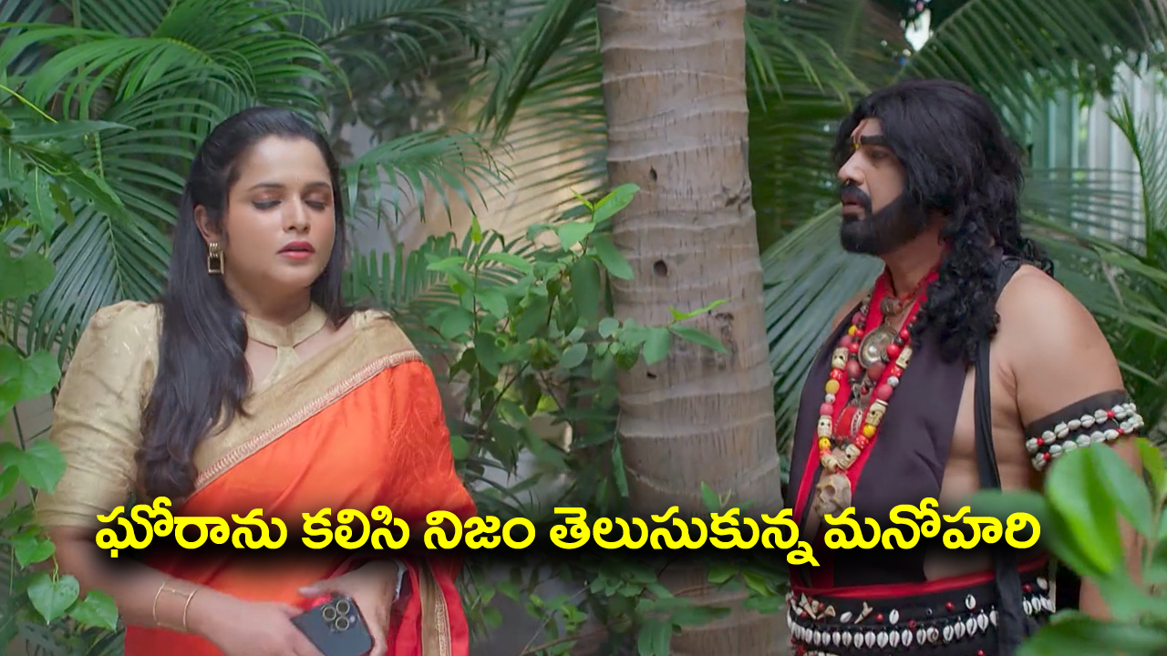 Nindu Noorella Saavasam Serial Today October 10th: ‘నిండు నూరేళ్ల సావాసం’ సీరియల్‌:  మనోహరికి నిజం చెప్పిన ఘోర – అంజు గురించి ఆరా తీసిన మిస్సమ్మ