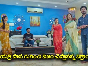 Trinayani Serial Today October 6th: ‘త్రినయని’ సీరియల్‌: పాపే పెద్దమ్మ అన్న విక్రాంత్‌ – కాదన్న విశాల్‌ – నిరూపిస్తానన్న విక్రాంత్‌