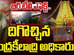 BIG TV Effect: వాడిపోయిన మామిడాకులు, ఎండిపోయిన పువ్వులు, ‘బిగ్ టీవీ’ ఎఫెక్ట్‌తో దిగొచ్చిన ఇంద్రకీలాద్రి అధికారులు