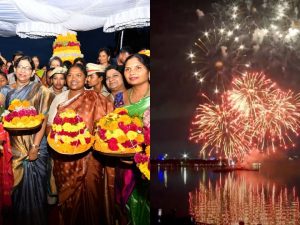 Bathukamma: ట్యాంక్ బండ్‌పై 10 వేల మందితో సద్దుల బతుకమ్మ ఊరేగింపు.. ఆకట్టుకున్న లేజర్, క్రాకర్ షో