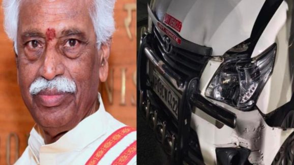 Governor bandaru dattatreya: బండారు దత్తాత్రేయ కారుకు రోడ్డు ప్రమాదం.. ఢిల్లీ వెళ్తుండగా ఘటన