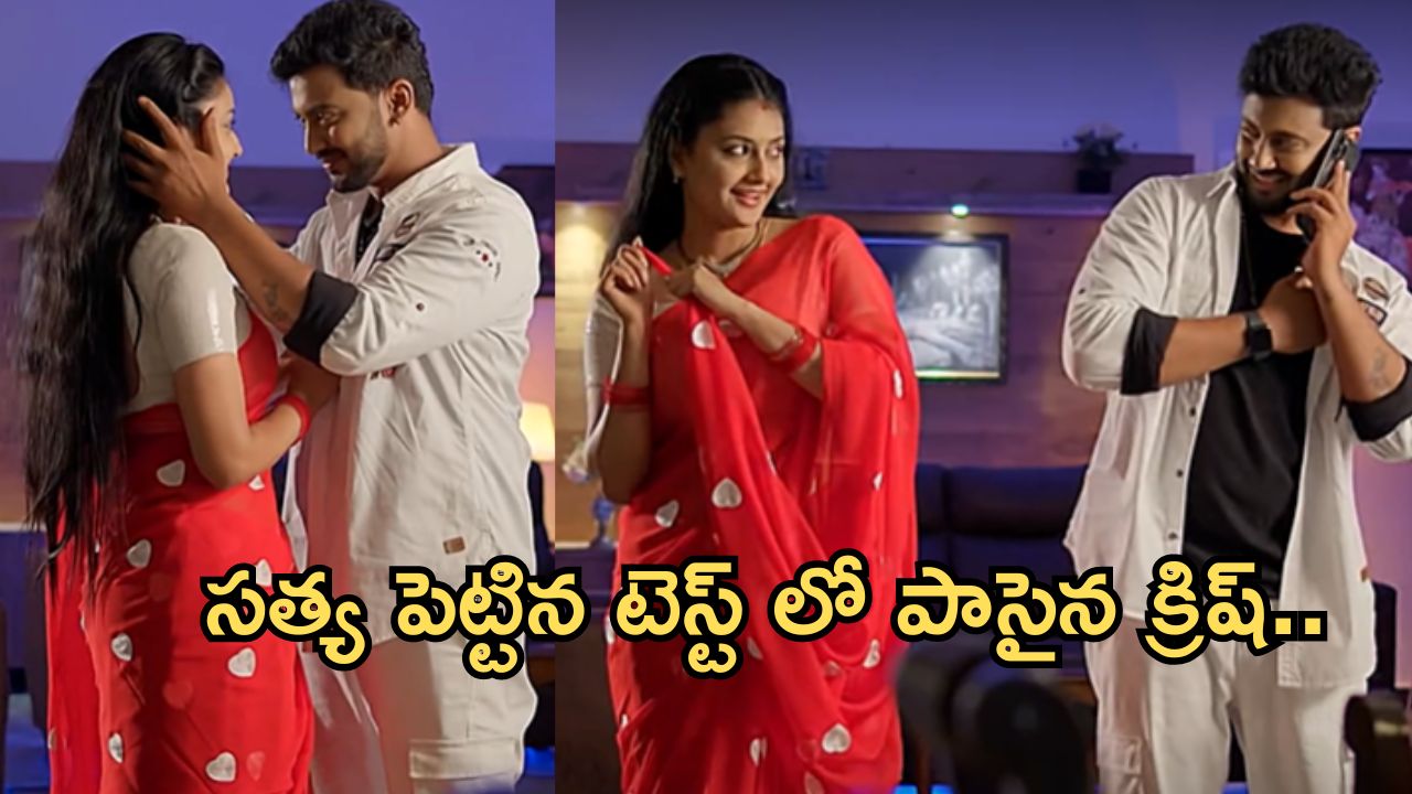 Satyabhama Today Episode: హర్ష పై నందిని ఫైర్.. క్రిష్, సత్య శోభనం .. రుద్ర ను బుక్ చేసిన సత్య..