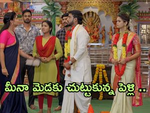 Gundeninda GudiGantalu Today Episode : శృతి మెడలో తాళికట్టిన రవి.. మీనా మెడకు చుట్టుకున్న పెళ్లి .. సత్యం అరెస్ట్..