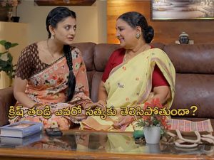 Satyabhama Serial Today Episode : మహదేవయ్యకు షాక్ ఇచ్చిన సత్య.. క్రిష్ పుట్టుక గురించి బయటపడ్డ నిజం..