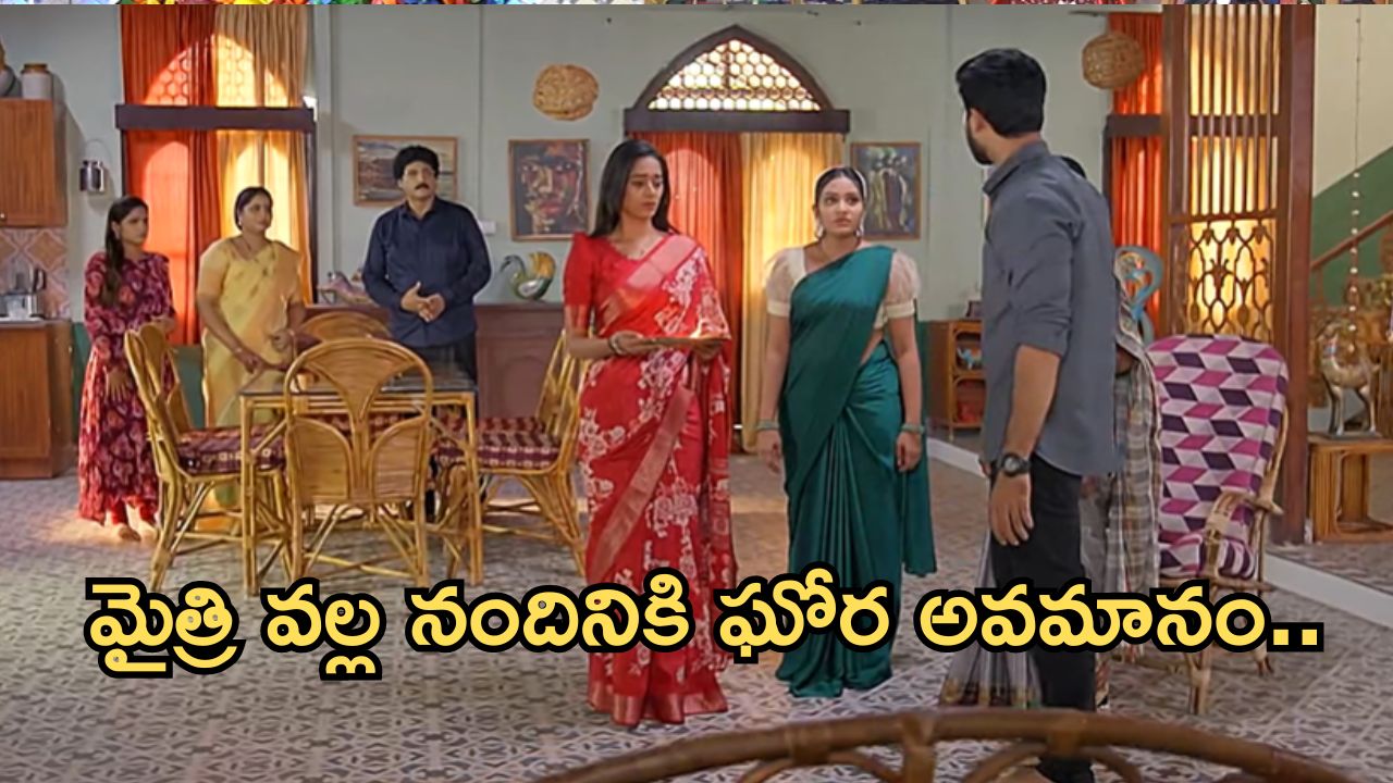 Satyabhama Serial Today Episode : నందినికి ఘోర అవమానం.. సత్య కోసం దొంగగా మారిన క్రిష్..