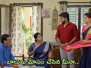 Gundeninda GudiGantalu Today Episode : బాలును మోసం చేసిన మీనా.. సమతి సాయంతో రవి, శృతిల పెళ్లి…