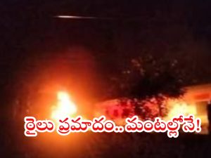 Train Accident: మరో రైలు ప్రమాదం.. ఎగసిపడుతున్న మంటలు.. కాలిపోయిన బోగీలు