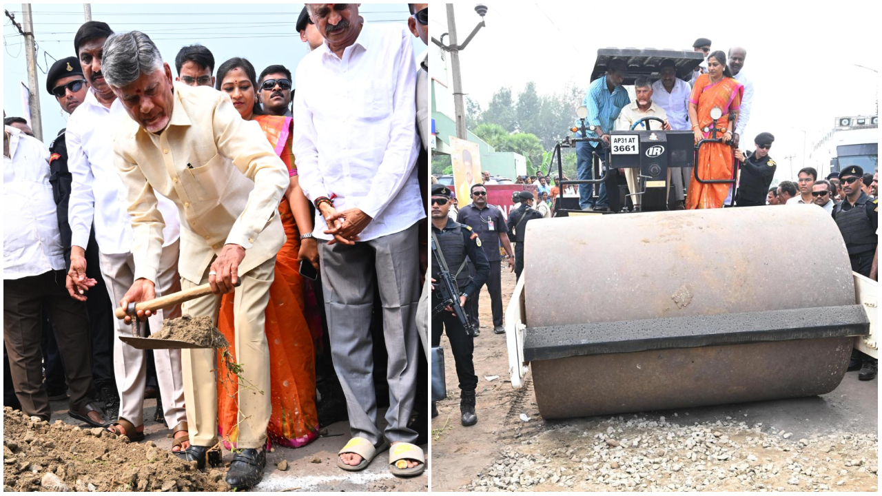 Cm Chandra Babu : గుంతలు పూడ్చి.. రోడ్ రోలర్ నడిపి.. ఈ వయస్సులో అంత యాక్టీవ్ ఏంటీ సీఎం సాబ్!